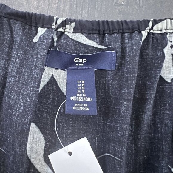 Gap NWT Black Printed Round Neck Sleeveless One-Piece Jumpsuit Size Small - Picture 12 of 12